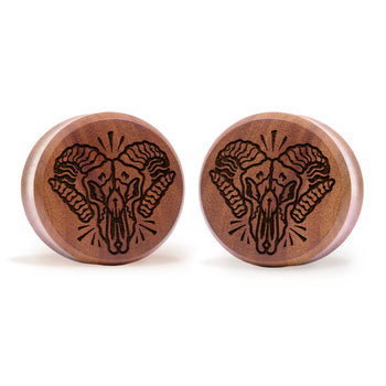 Girl wearing unique Orange & Black Glass Spiral Plug / Gauge (Pair)