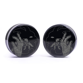 Snowflake Plug / Gauge - Saba Wood | Flat Faced Double Flare