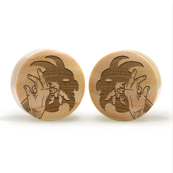 Shadow Demon Plug / Gauge - Crocodile Wood | Convex Double Flare