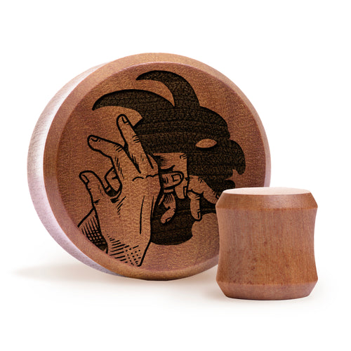 Shadow Demon Plug / Gauge - Saba Wood | Flat Faced Double Flare