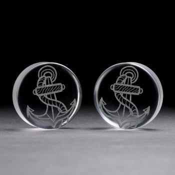 Avocado Plug / Gauge - Tränenkrokodilholz | Doppelaufgeweitet mit flachem Gesicht