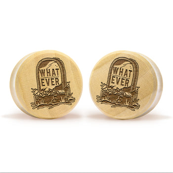 Cult Cat Plug / Gauge - Silver Inlay Ebony Wood | Convex Double Flare