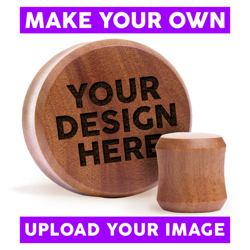 Machen Sie Ihren eigenen Plug / gauge - Saba Wood | Doppelaufgeweitet mit flachem Gesicht