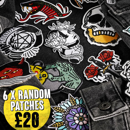 Alternative cool amazing 6 x Random Iron on Patches