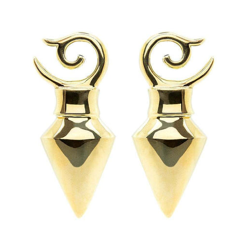 Pyramid - Brass Ear Weights (Pair)