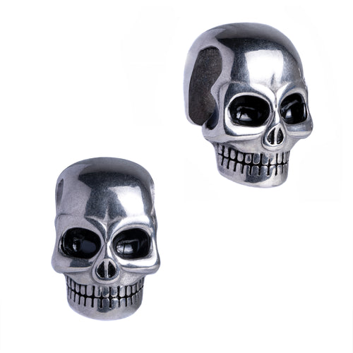 Silver Skull Ear Weights (Pair)