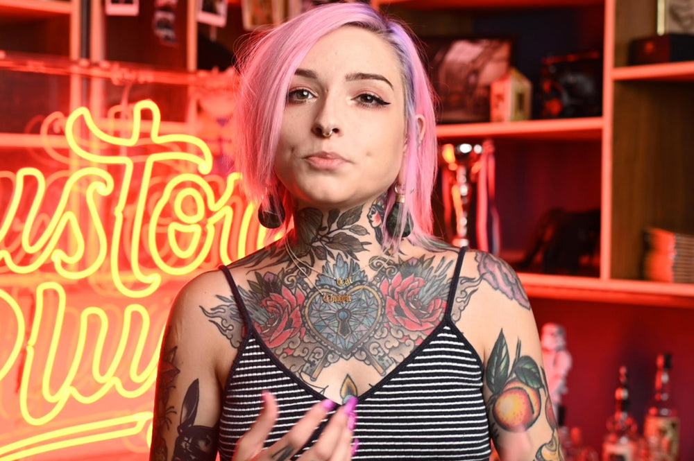 An experienced ear stretcher, who features many tattoos and piercings, speaks about Custom Plugs and how to safely gauge ears.
