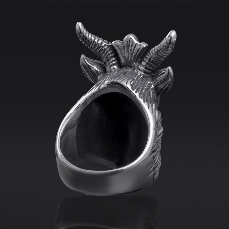 Bague Baphomet en argent