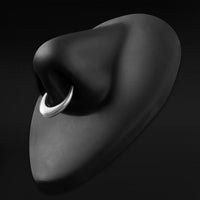 Anneau clicker de septum, argent, dôme, titane ASTM F136