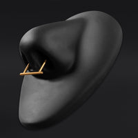 Clicker pour septum, or, barre droite, titane ASTM F136