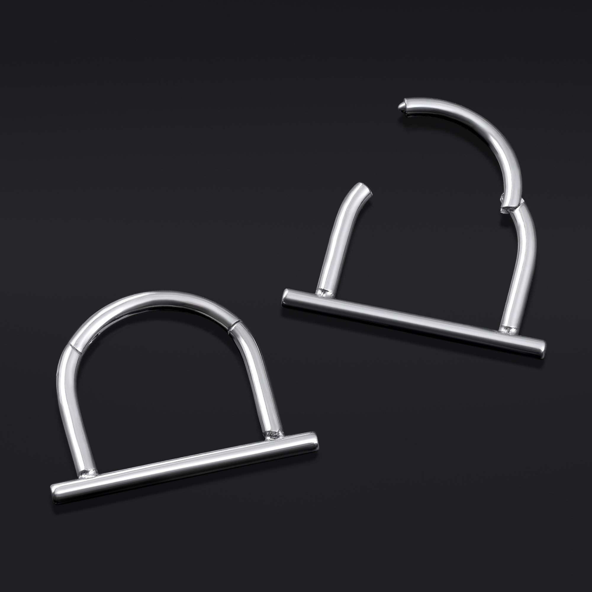 Septum Clicker, Silver, Straight Bar, ASTM F136 Titanium