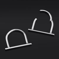 Clicker pour septum, argent, barre droite, titane ASTM F136