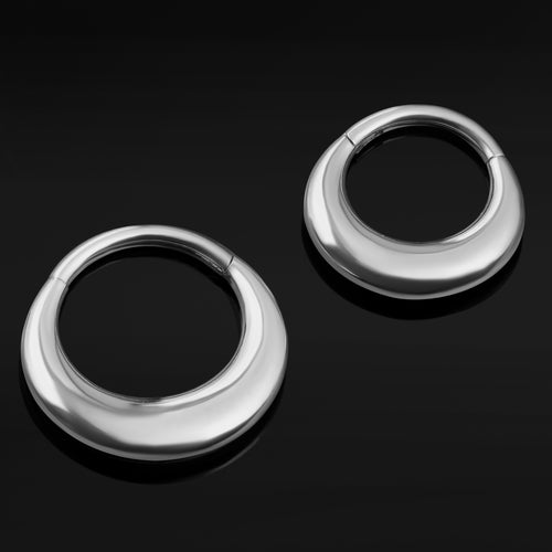 Silver Dome ASTM F136 Titanium Segment Clicker Septum Nose Ring