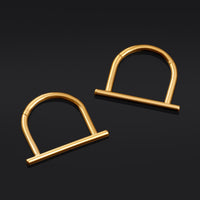 Clicker pour septum, or, barre droite, titane ASTM F136
