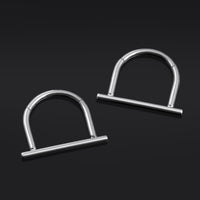 Clicker pour septum, argent, barre droite, titane ASTM F136