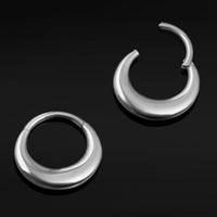 Anneau clicker de septum, argent, dôme, titane ASTM F136
