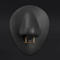Clicker pour septum, or, barre droite, titane ASTM F136