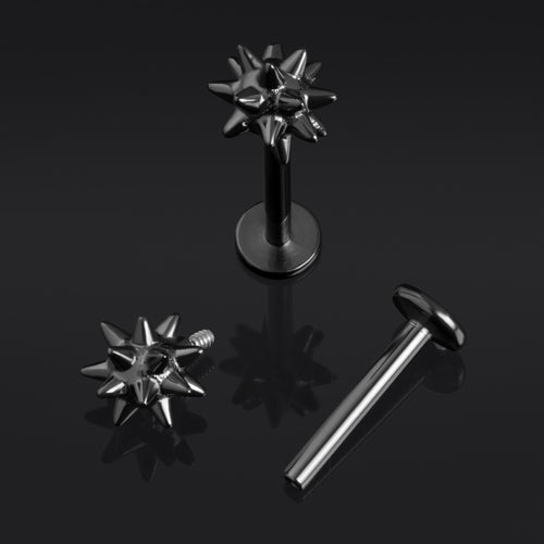 Labret-Stift, Silber, Innengewinde, ASTM F136 Titan, 1,2 mm