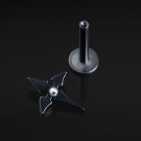 Noir, Neo Cross, à filetage interne, tige de labret, titane ASTM F136