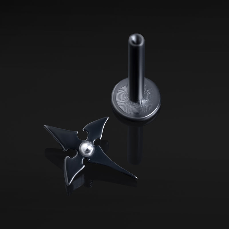 Noir, Neo Cross, à filetage interne, tige de labret, titane ASTM F136