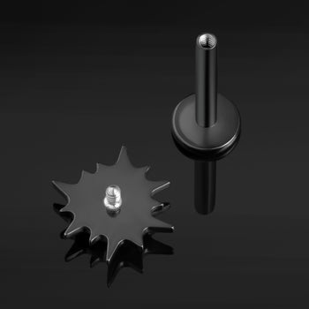 Labret-Stift, Silber, Innengewinde, ASTM F136 Titan, 1,2 mm
