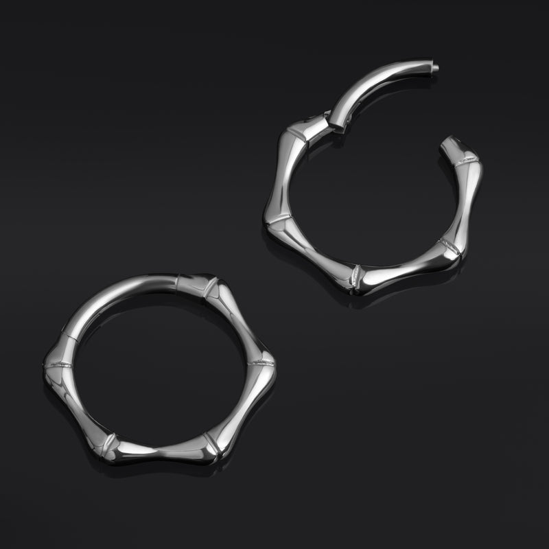 Argent, motif os, septum clicker, titane ASTM F136