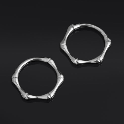 Silver, Septum, gehämmerter Tropfen, ASTM F136 Titan, Segment-Clicker, 1,2mm