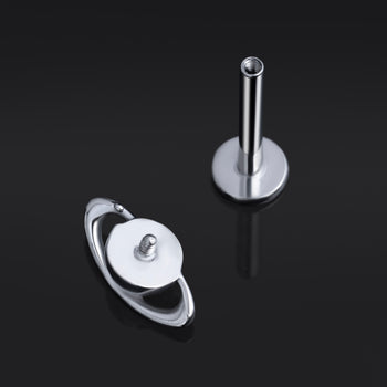 Labret-Stift, Silber, Innengewinde, ASTM F136 Titan, 1,2 mm