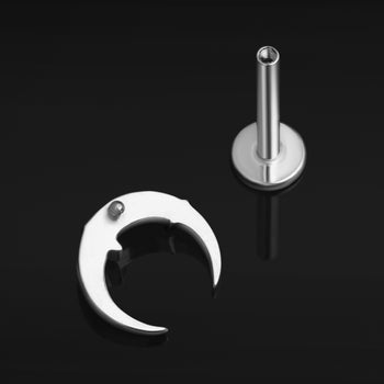 Labret-Stift, Silber, Innengewinde, ASTM F136 Titan, 1,2 mm