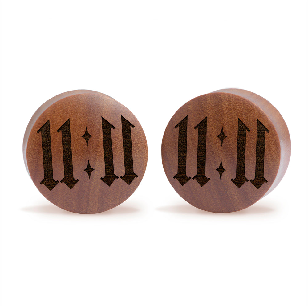 RAM -Schädel Plug / gauge - Saba Wood | Konvexe Doppelaufgeweitet
