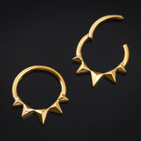 Septum Clicker, or, à pointes, titane ASTM F136