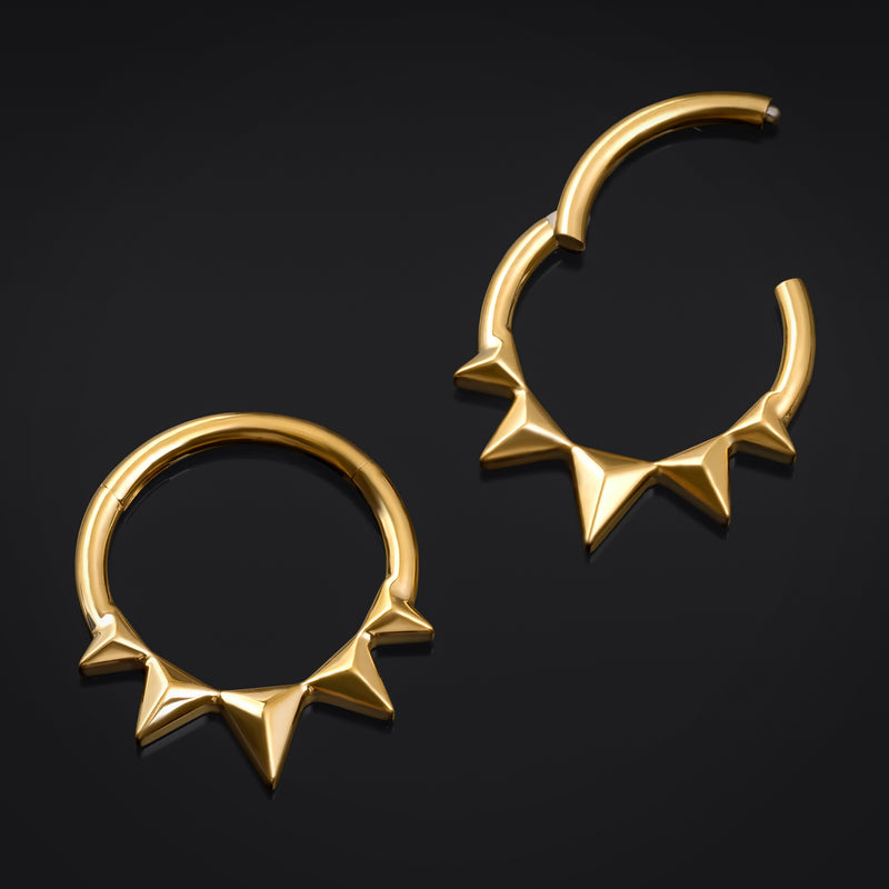 Septum Clicker, or, à pointes, titane ASTM F136