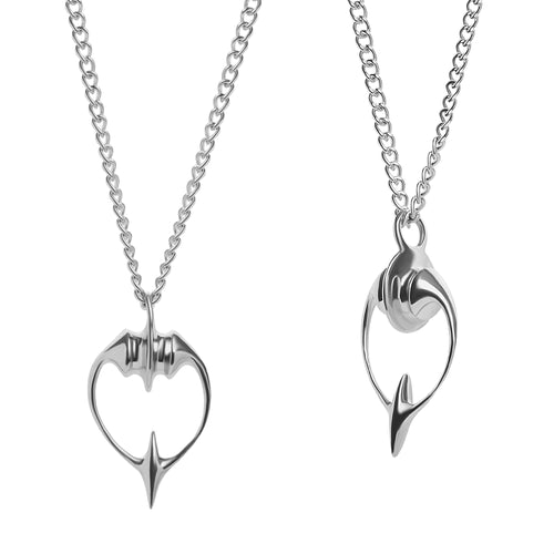 Silver Steel Pendulum Pendant Necklace