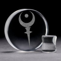 Plug / Gauge Sigil Of Hades - Verre transparent | Face plate double évasé