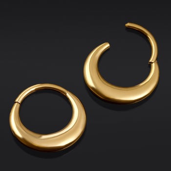 Gold Dome ASTM F136 Titanium Segment Clicker Septum Nose Ring