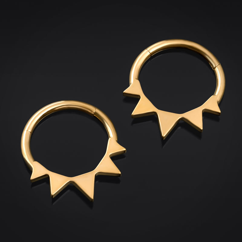 Septum Clicker, or, à pointes, titane ASTM F136