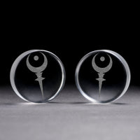 Plug / Gauge Sigil Of Hades - Verre transparent | Face plate double évasé