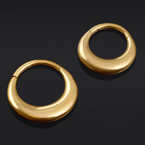 Gold Dome ASTM F136 Titanium Segment Clicker Septum Nose Ring