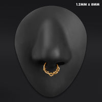 Septum-Clicker, Gold, Gedrehte Dornen, ASTM F136 Titan