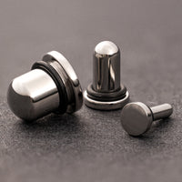 Plug / Gauge d'étirement d'oreille simple évasé en acier argenté