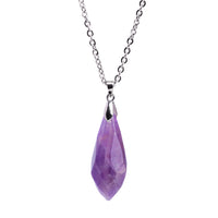 Collier baguette argent & améthyste