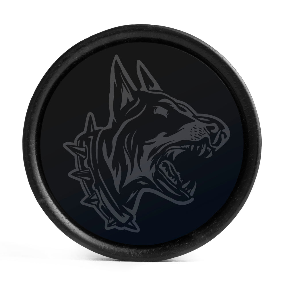 
Angry Doberman Plug / Gauge - Schwarzes Inlay Ebenholz | Konvexe Doppelflare
