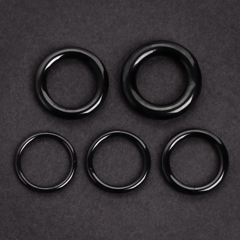 Septum-Clicker, Schwarz, G23 Titan, Große Gauge-Größen