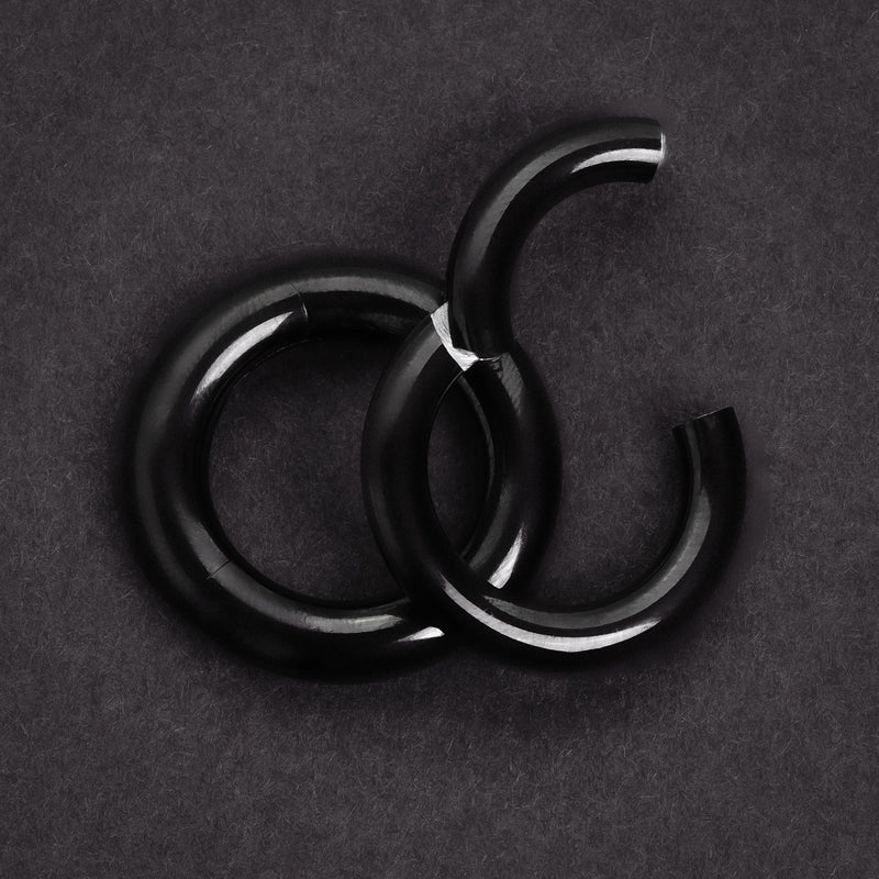 Septum-Clicker, Schwarz, G23 Titan, Große Gauge-Größen
