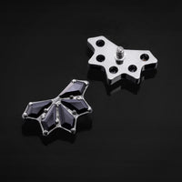 Embout de labret, noir, serti de pierres en grappe, filetage interne, titane