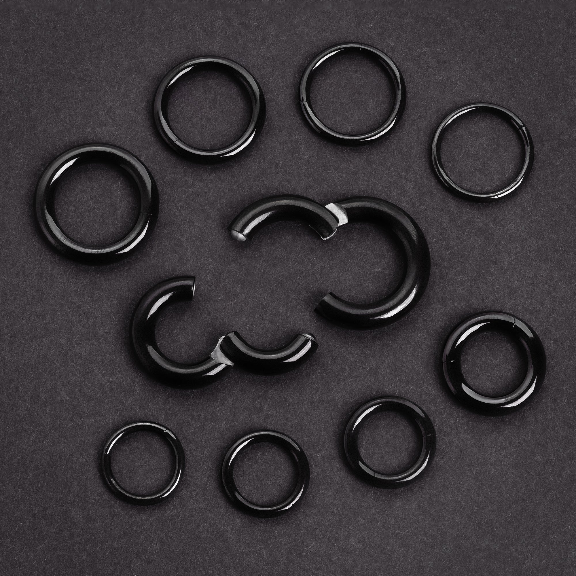 Septum Clicker, Black, G23 Titanium, Large Gauge Sizes
