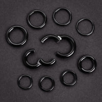 Septum-Clicker, Schwarz, G23 Titan, Große Gauge-Größen