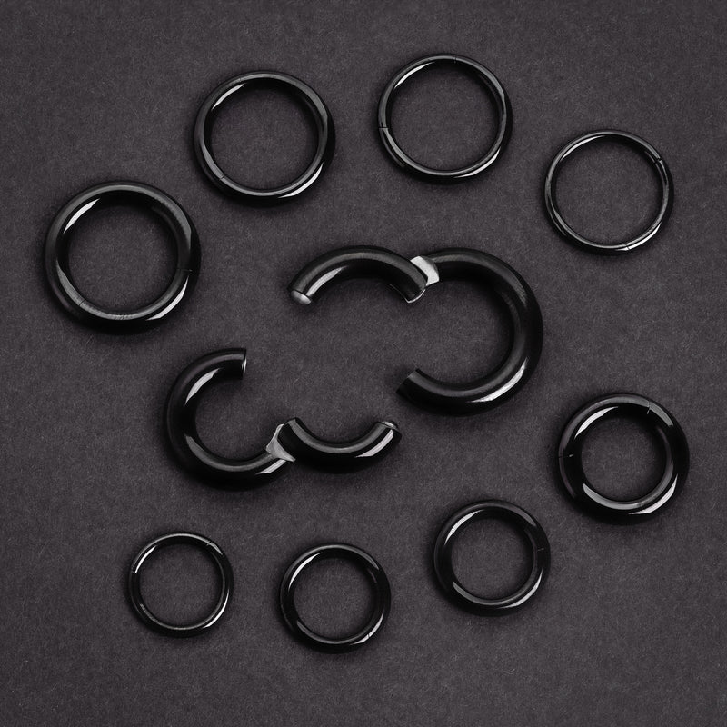 Septum-Clicker, Schwarz, G23 Titan, Große Gauge-Größen