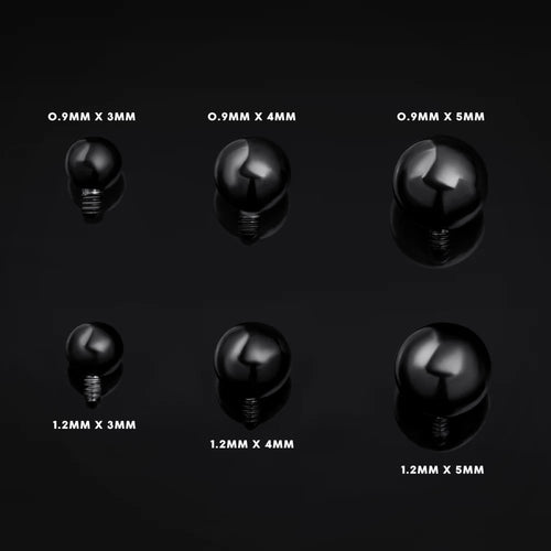 Internally Threaded Barbell Ends, Black, Internally Threaded, Titanium