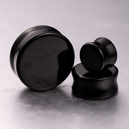Black Glass Plug / Gauge